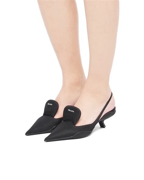 prada gabardine slingback|Luxury Pumps & Ballerinas for Women .